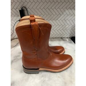 Lucchese Men’s Cognac Cowhide Ranch Hand Roper Boots 2031 Size 11.5D Mexico